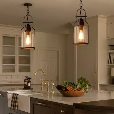 Eryxis Industrial Vintage Iron Glass Jar Pendant Light Eryxis Industrial Vintage Iron Glass Jar Pendant Light