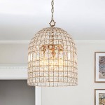 Zelda French Crystal Birdcage Pendant Light Zelda French Crystal Birdcage Pendant Light