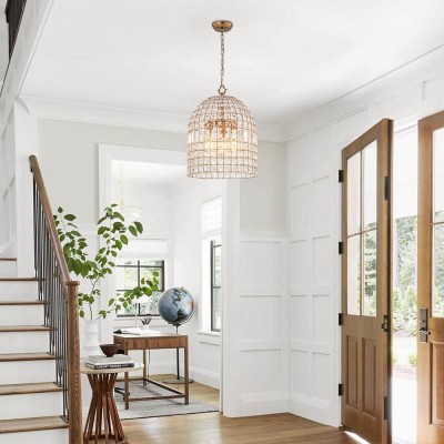 Zelda French Crystal Birdcage Pendant Light Zelda French Crystal Birdcage Pendant Light