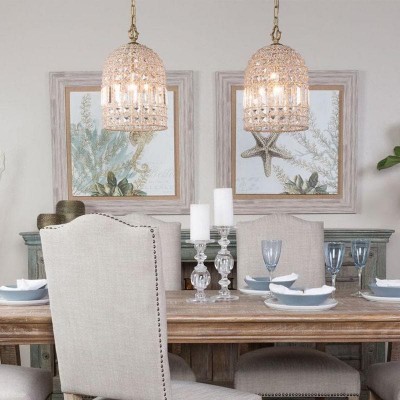 Zelda French Crystal Birdcage Pendant Light Zelda French Crystal Birdcage Pendant Light