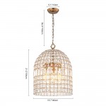 Zelda French Crystal Birdcage Pendant Light Zelda French Crystal Birdcage Pendant Light