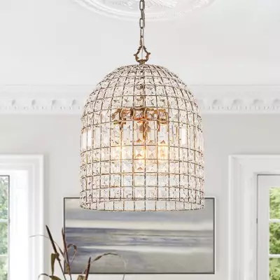 Zelda French Crystal Birdcage Pendant Light Zelda French Crystal Birdcage Pendant Light
