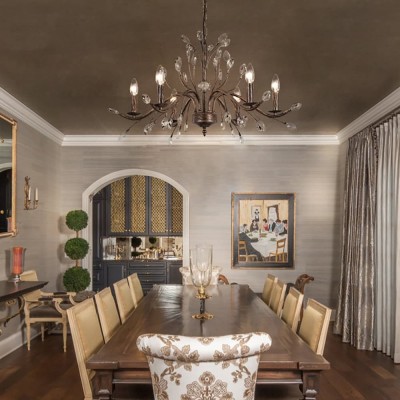 Thadder French Country 9 Light Bronze Crystal Chandelier Thadder French Country 9 Light Bronze Crystal Chandelier