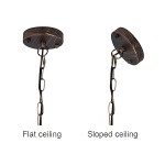 Thadder French Country 9 Light Bronze Crystal Chandelier