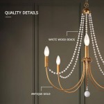 Ophelia French Country 5-Light Wood Beads Branch Chandelier