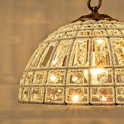 Zeldan Modern French Antique Bronze Dome Crystal Chandelier Zeldan Modern French Antique Bronze Dome Crystal Chandelier