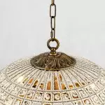Zeldan Modern French Antique Bronze Dome Crystal Chandelier Zeldan Modern French Antique Bronze Dome Crystal Chandelier