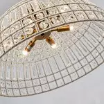 Zeldan Modern French Antique Bronze Dome Crystal Chandelier Zeldan Modern French Antique Bronze Dome Crystal Chandelier