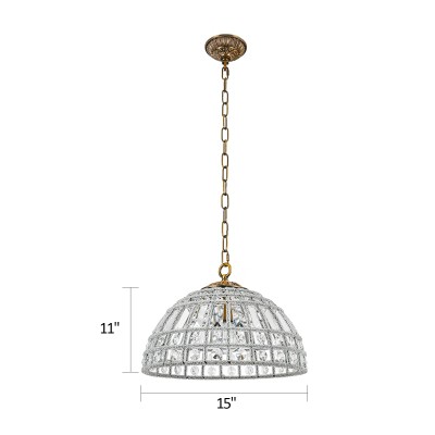 Zeldan Modern French Antique Bronze Dome Crystal Chandelier Zeldan Modern French Antique Bronze Dome Crystal Chandelier