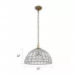 Zeldan Modern French Antique Bronze Dome Crystal Chandelier Zeldan Modern French Antique Bronze Dome Crystal Chandelier