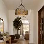Ojaswi Rustic Bronze Industrial Pendant Light with Drum Shade