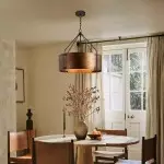 Ojaswi Rustic Bronze Industrial Pendant Light with Drum Shade