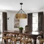 Ojaswi Rustic Bronze Industrial Pendant Light with Drum Shade