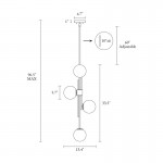 Beaufort Modern Gold 4-Light Orb Mercury Glass Chandelier Beaufort Modern Gold 4-Light Orb Mercury Glass Chandelier