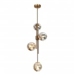 Beaufort Modern Gold 4-Light Orb Mercury Glass Chandelier Beaufort Modern Gold 4-Light Orb Mercury Glass Chandelier