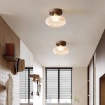 Caspian Retro Led Walnut Base Amber Fluted Glass Ceiling Light Caspian Retro Led Walnut Base Amber Fluted Glass Ceiling Light