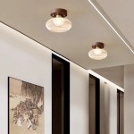 Caspian Retro Led Walnut Base Amber Fluted Glass Ceiling Light Caspian Retro Led Walnut Base Amber Fluted Glass Ceiling Light