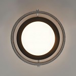 Dordelia Modern Led Drum Grey Fluted Glass Ceiling Light Dordelia Modern Led Drum Grey Fluted Glass Ceiling Light
