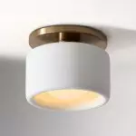 Aura Modern Porcelain Flush Mount Ceiling Light