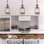 Doran Farmhouse Black Cage Cylinder Glass Pendant Light Doran Farmhouse Black Cage Cylinder Glass Pendant Light