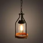 Doran Farmhouse Black Cage Cylinder Glass Pendant Light Doran Farmhouse Black Cage Cylinder Glass Pendant Light