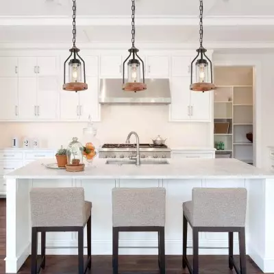Doran Farmhouse Black Cage Cylinder Glass Pendant Light Doran Farmhouse Black Cage Cylinder Glass Pendant Light