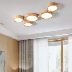 Phelith Modern Multi Heads Wood LED Ceiling Light Phelith Modern Multi Heads Wood LED Ceiling Light