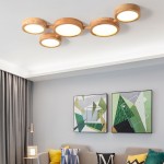 Phelith Modern Multi Heads Wood LED Ceiling Light Phelith Modern Multi Heads Wood LED Ceiling Light
