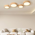 Phelith Modern Multi Heads Wood LED Ceiling Light Phelith Modern Multi Heads Wood LED Ceiling Light