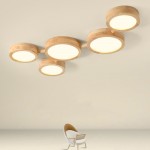 Phelith Modern Multi Heads Wood LED Ceiling Light Phelith Modern Multi Heads Wood LED Ceiling Light