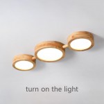 Phelith Modern Multi Heads Wood LED Ceiling Light Phelith Modern Multi Heads Wood LED Ceiling Light