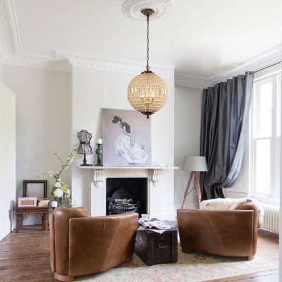 Dion Luxury French Antique Brass Crystal Globe Chandelier Dion Luxury French Antique Brass Crystal Globe Chandelier
