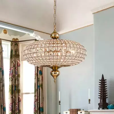 Dion Luxury Antique Brass French Country Crystal Large Chandelier Dion Luxury Antique Brass French Country Crystal Large Chandelier