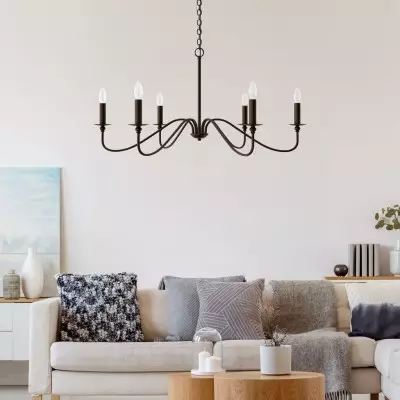 Alistair Vintage Candle Style Metal Chandelier Alistair Vintage Candle Style Metal Chandelier