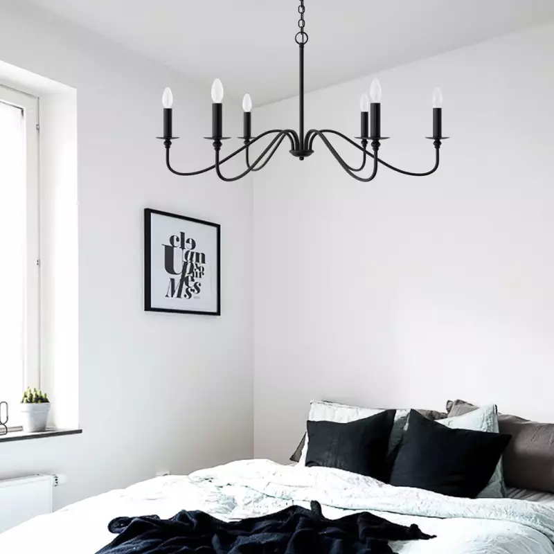 Alistair Vintage Candle Style Metal Chandelier