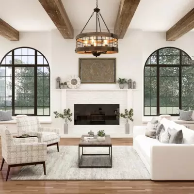 Blythe Rustic Industrial 5-Light Drum Chandelier