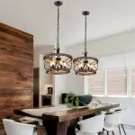 Cael Farmhouse Drum Wood Chandelier Cael Farmhouse Drum Wood Chandelier