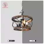 Cael Farmhouse Drum Wood Chandelier Cael Farmhouse Drum Wood Chandelier