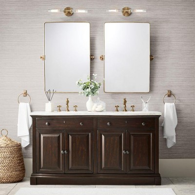 Alice Farmhouse Transparent Ribbed Glass Double Tube Sconce Alice Farmhouse Transparent Ribbed Glass Double Tube Sconce