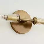 Alice Farmhouse Transparent Ribbed Glass Double Tube Sconce