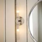 Alice Farmhouse Transparent Ribbed Glass Double Tube Sconce