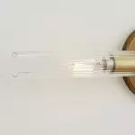 Alice Farmhouse Transparent Ribbed Glass Double Tube Sconce