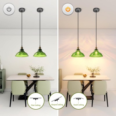 Benjin Modern Colorful Trumpet Glass Pendant Light Benjin Modern Colorful Trumpet Glass Pendant Light