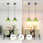 Benjin Modern Colorful Trumpet Glass Pendant Light