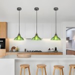 Benjin Modern Colorful Trumpet Glass Pendant Light