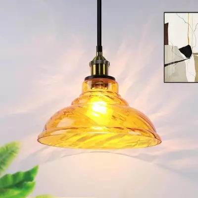 Benjin Modern Colorful Trumpet Glass Pendant Light Benjin Modern Colorful Trumpet Glass Pendant Light