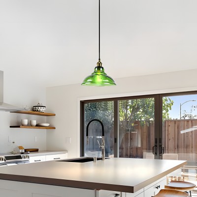 Benjin Modern Colorful Trumpet Glass Pendant Light Benjin Modern Colorful Trumpet Glass Pendant Light