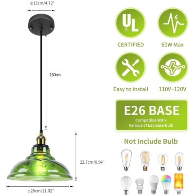 Benjin Modern Colorful Trumpet Glass Pendant Light Benjin Modern Colorful Trumpet Glass Pendant Light