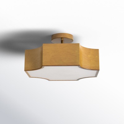 Alden 3-Light Drum Shade Semi Flush Mount