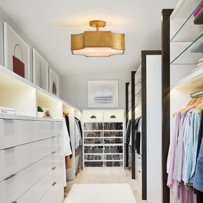 Alden 3-Light Drum Shade Semi Flush Mount